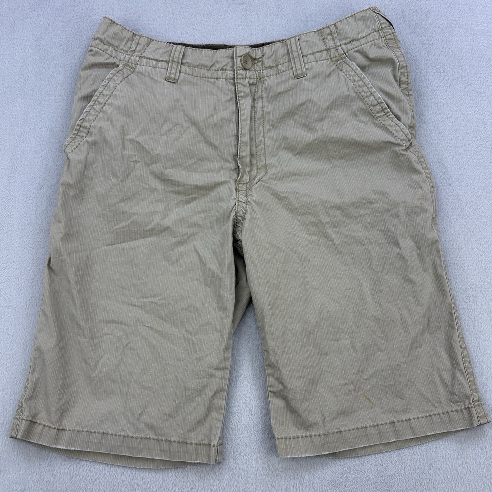 BKE Shorts Mens 32 Beige Penny Winslow Slim Fit 100% Cotton Outdoor Workwear Zip